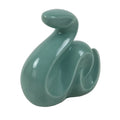 Japanese Ceramic Celadon Snake Figurine Vtg Zodiac Hebi Okimono Statue ST73