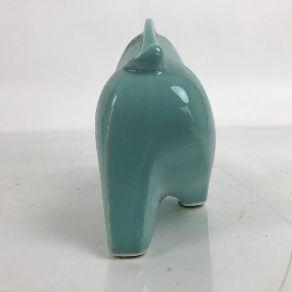 Japanese Ceramic Celadon Wild Boar Figure Vtg Zodiac Inoshishi Decoration BD989