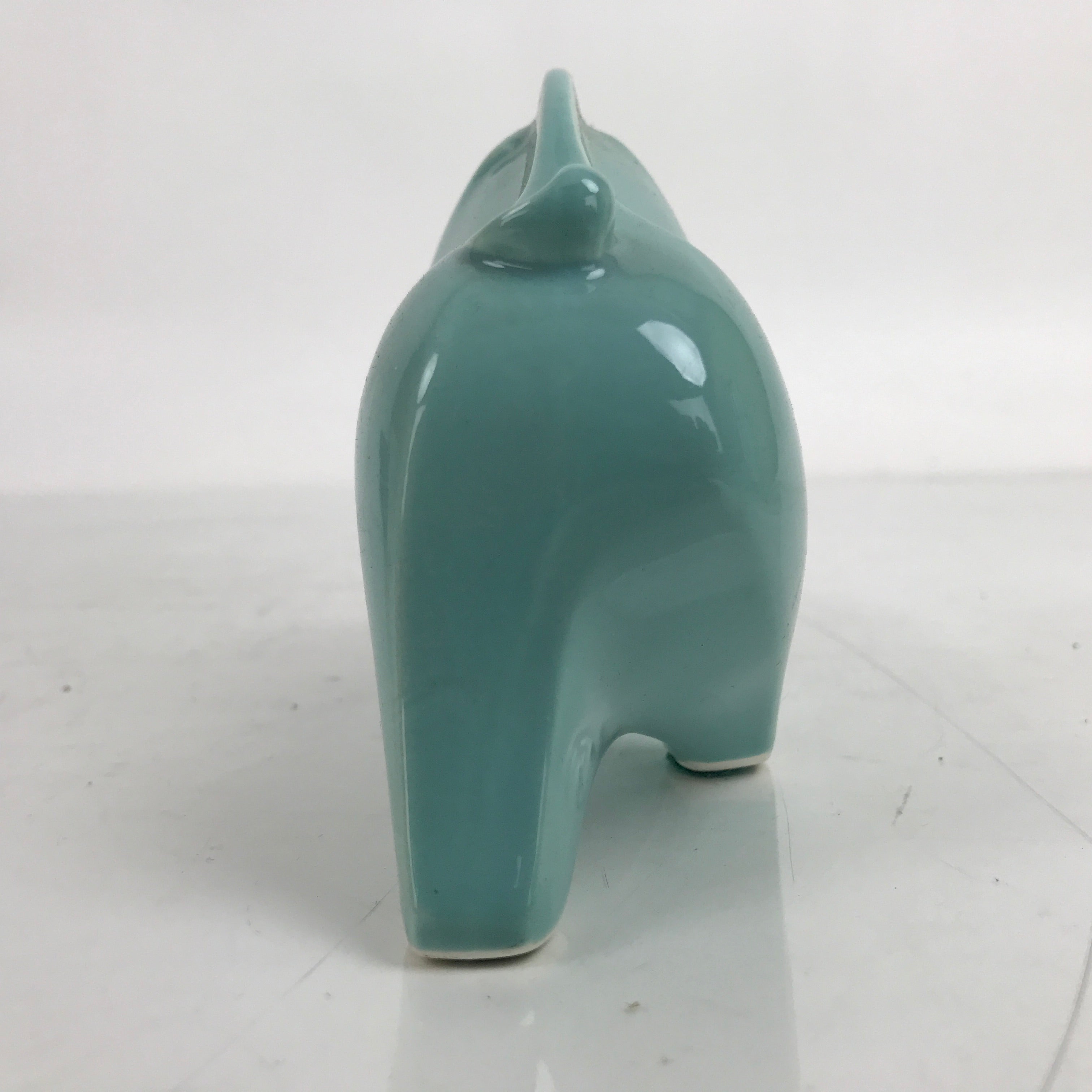 Japanese Ceramic Celadon Wild Boar Figure Vtg Zodiac Inoshishi Decoration BD989