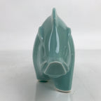 Japanese Ceramic Celadon Wild Boar Figure Vtg Zodiac Inoshishi Decoration BD989