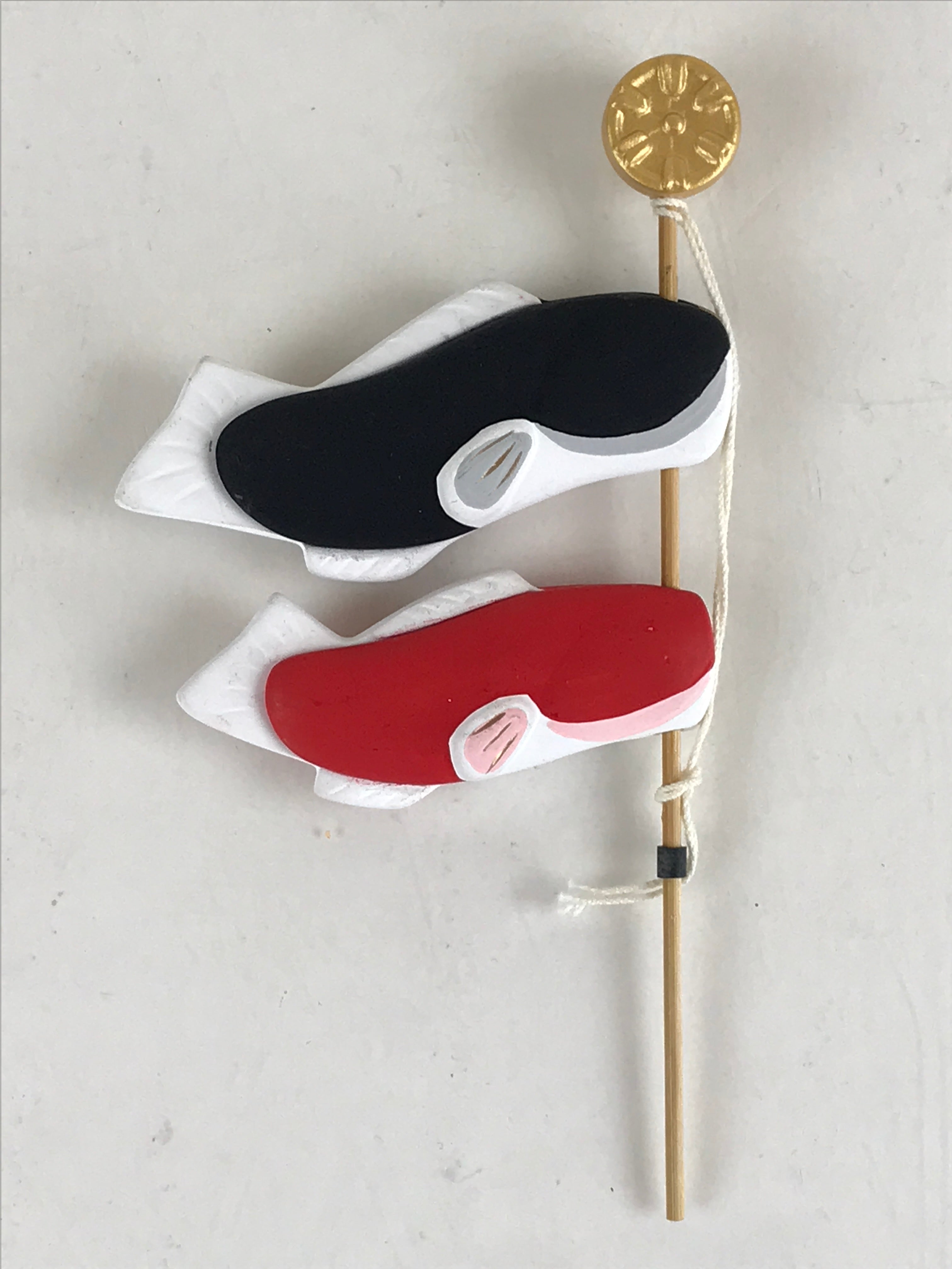 Japanese Ceramic Clay Doll Boy's Day Koinobori Indoor Decoration Carp Streamer I