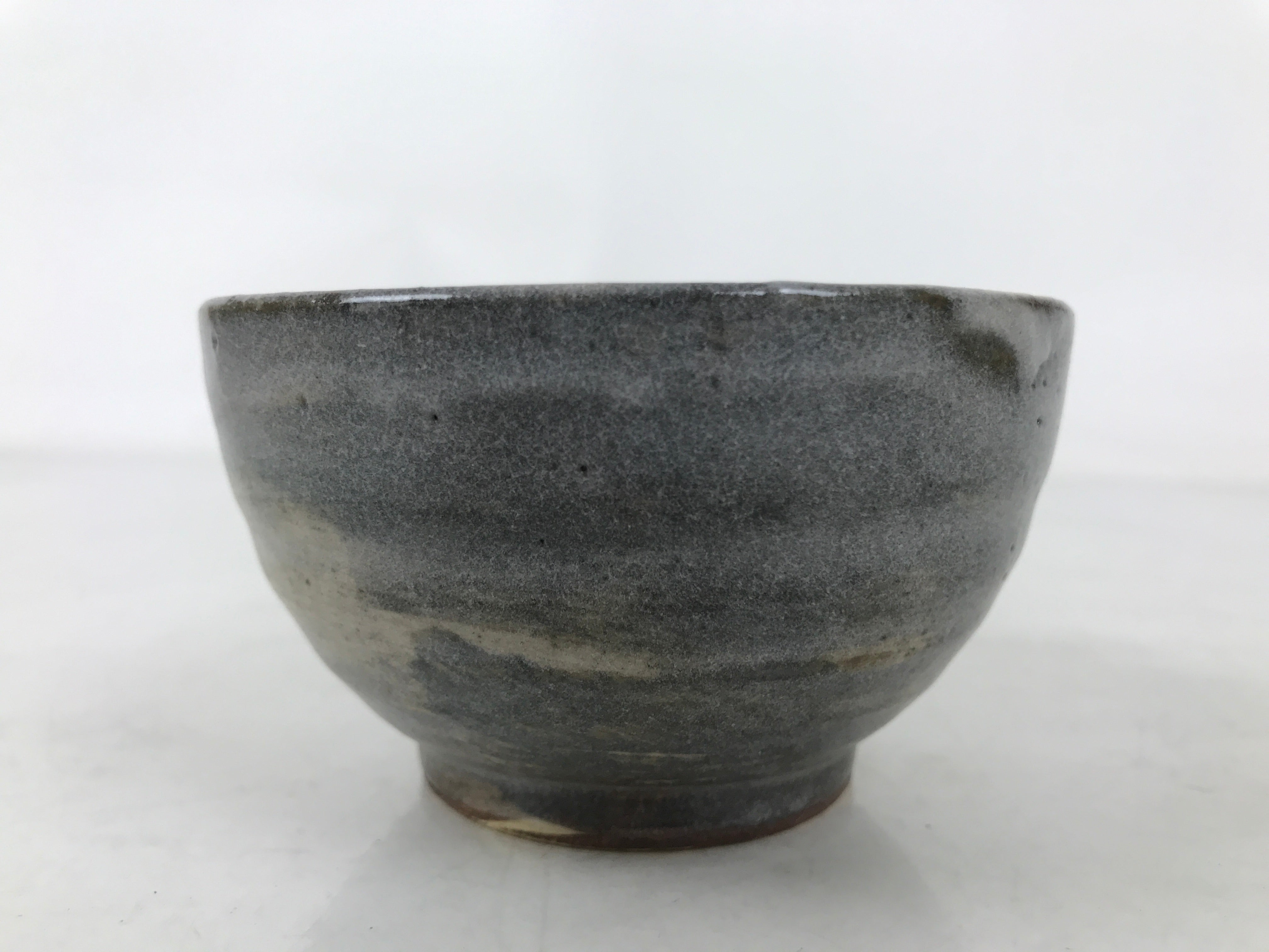 Japanese Ceramic Coffee Cup W/ Saucer Vtg Commemorative Teacup Gray White Y420