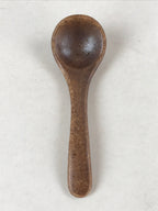 Japanese Ceramic Cup W/ Handle Lid Spoon Vtg Dark Brown Condiment Box PY540