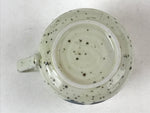 Japanese Ceramic Cup W/ Handle Lid Spoon Vtg Gray Blue Condiment Box PY537