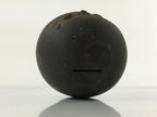 Japanese Ceramic Daruma Piggy Bank Vtg Chokin Bako Lucky Charm Brown BD975
