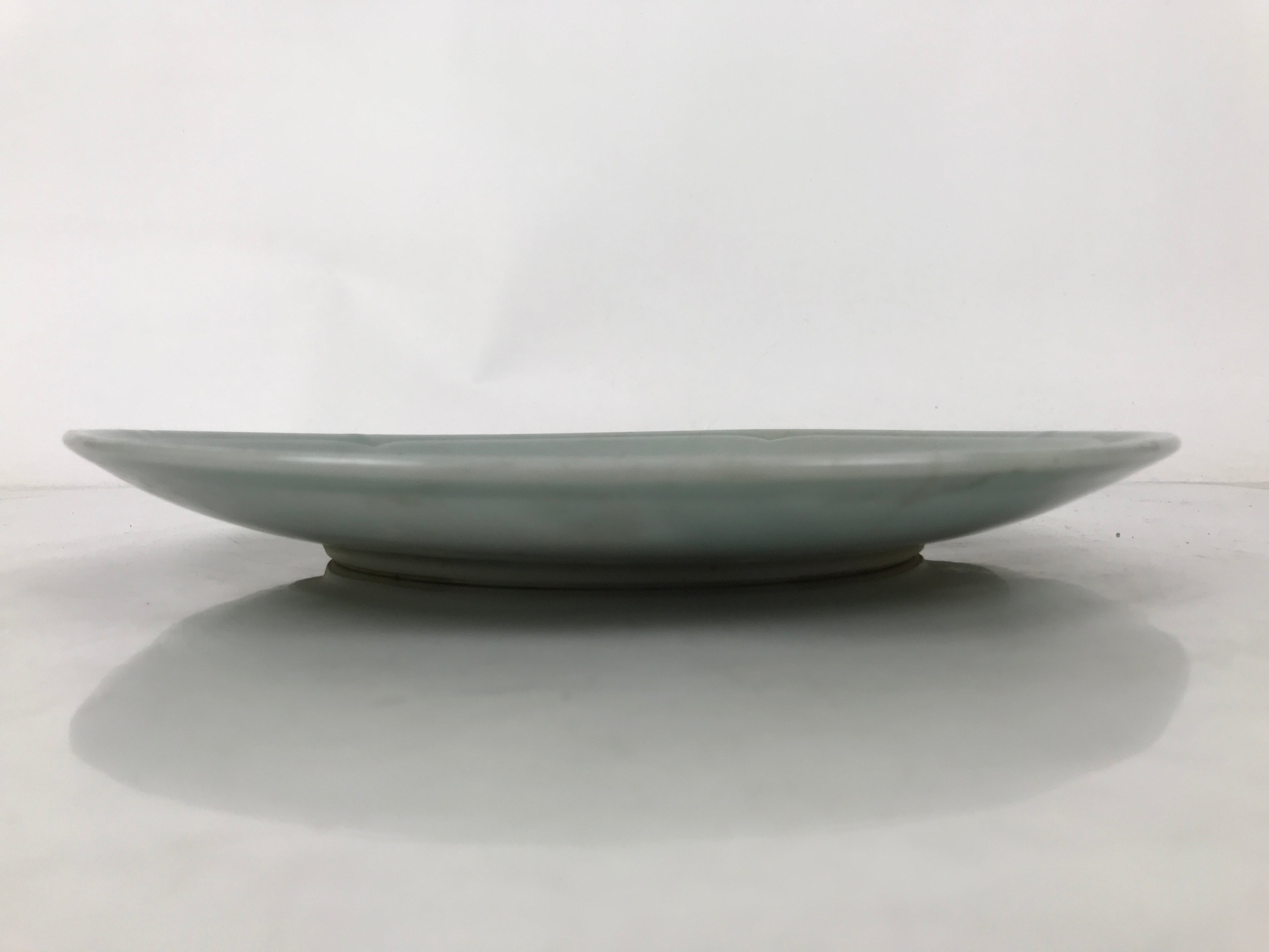 Japanese Ceramic Decorative Plate Sara Vtg Round Blue Pine Sakura Tree Y335