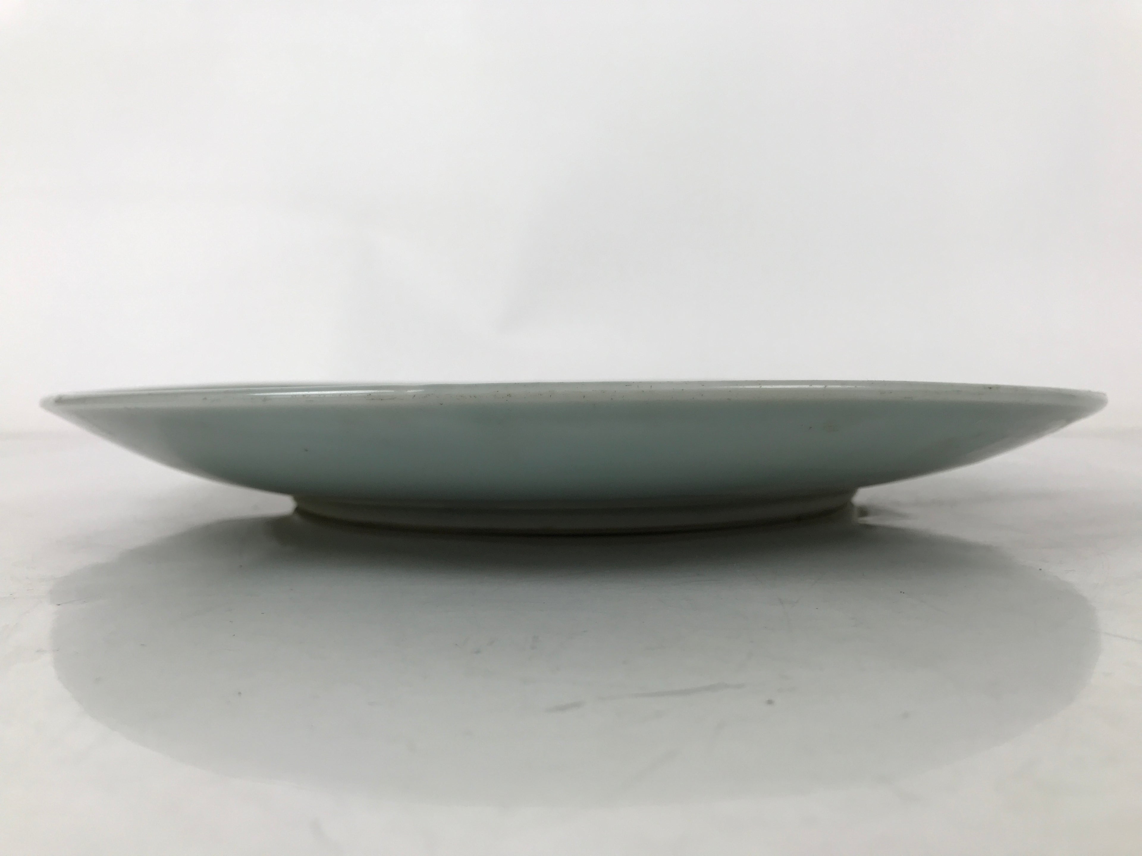 Japanese Ceramic Decorative Plate Sara Vtg Round Blue Pine Sakura Tree Y335