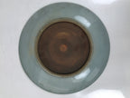 Japanese Ceramic Decorative Plate Sara Vtg Round Blue Pine Sakura Tree Y335