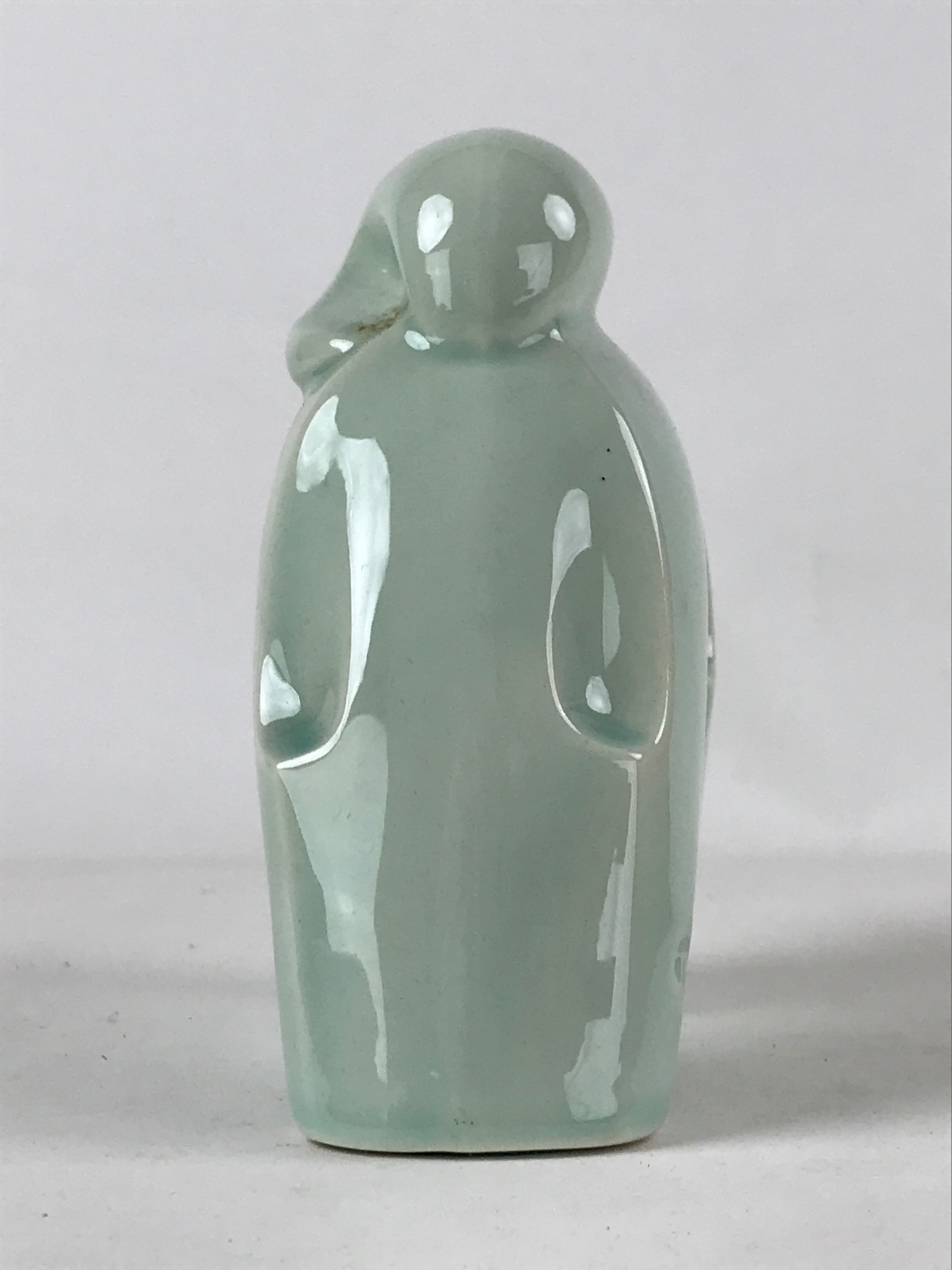 Japanese Ceramic Dog Doll Green Set Folding Screen Zodiac Decoration PX715