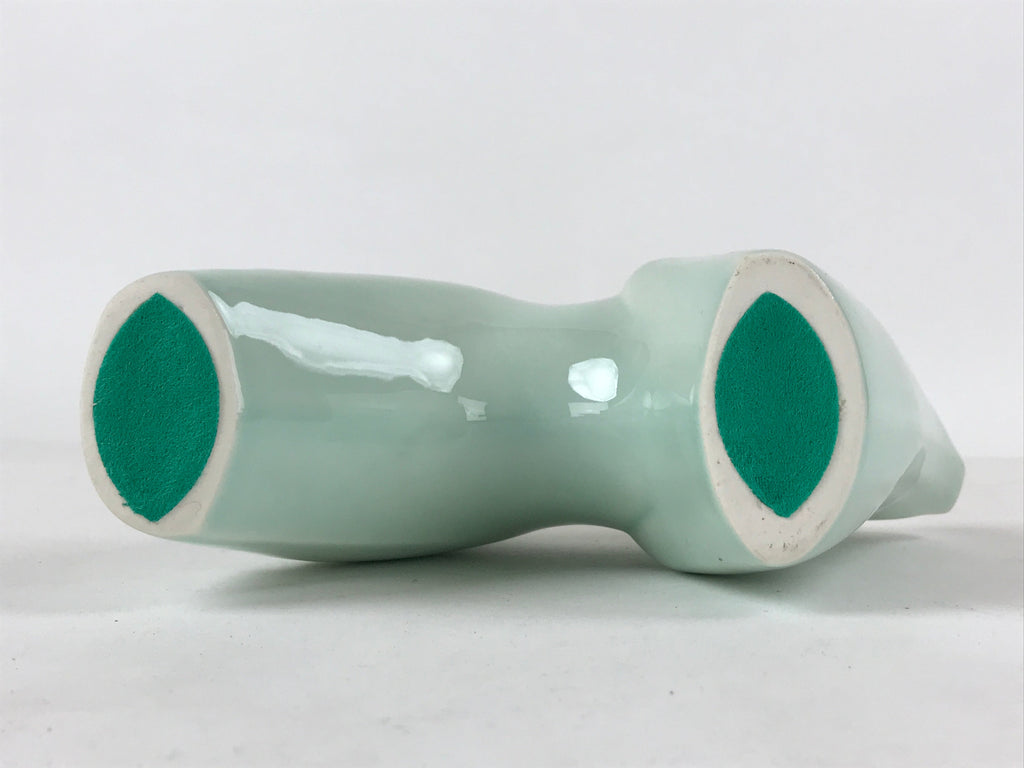 Japanese Ceramic Dog Doll Green Set Folding Screen Zodiac Decoration PX715