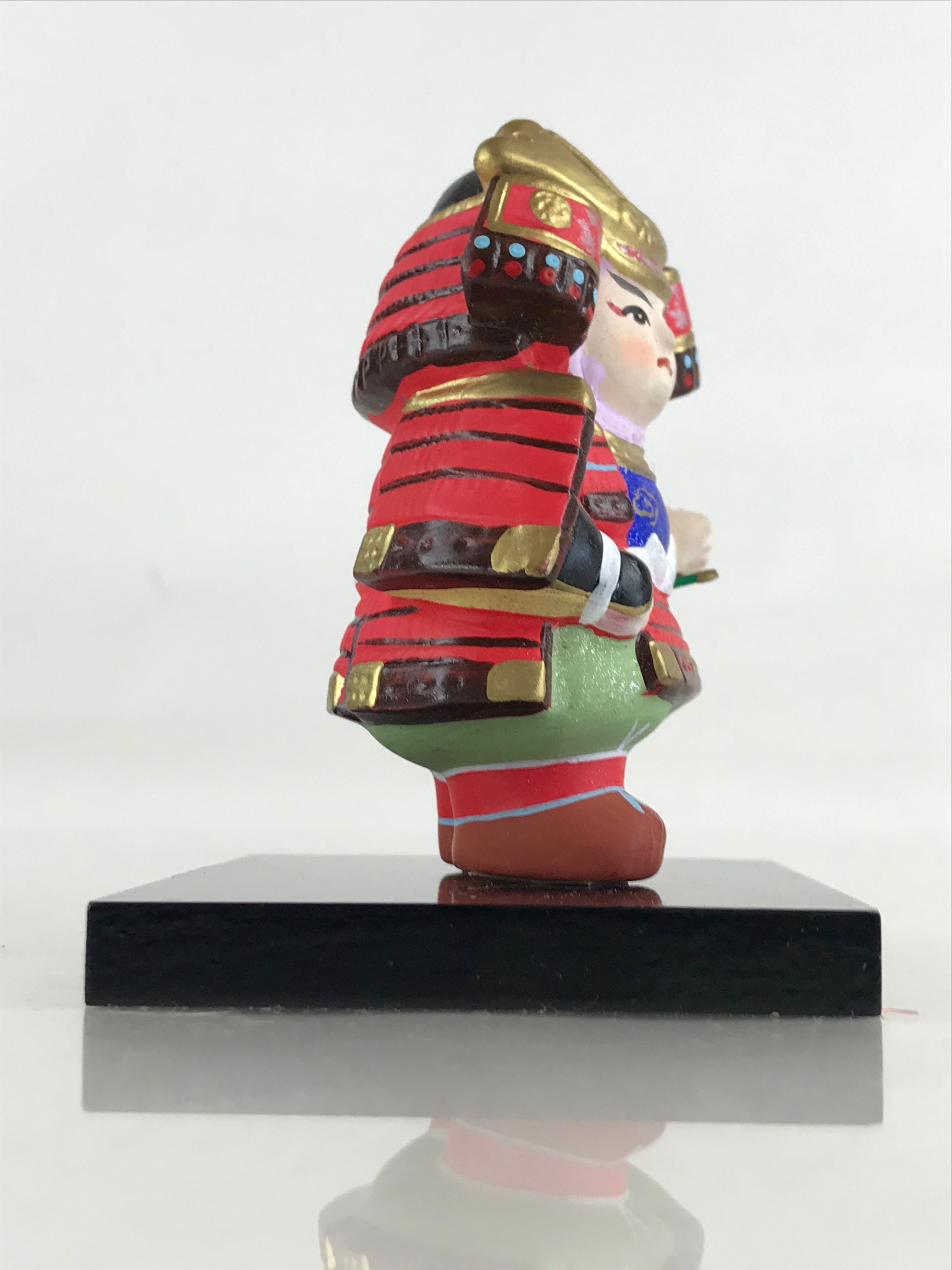 Japanese Ceramic Doll Samurai Gogatsu Ningyo Vtg Armor Boy's Day Festival BD886