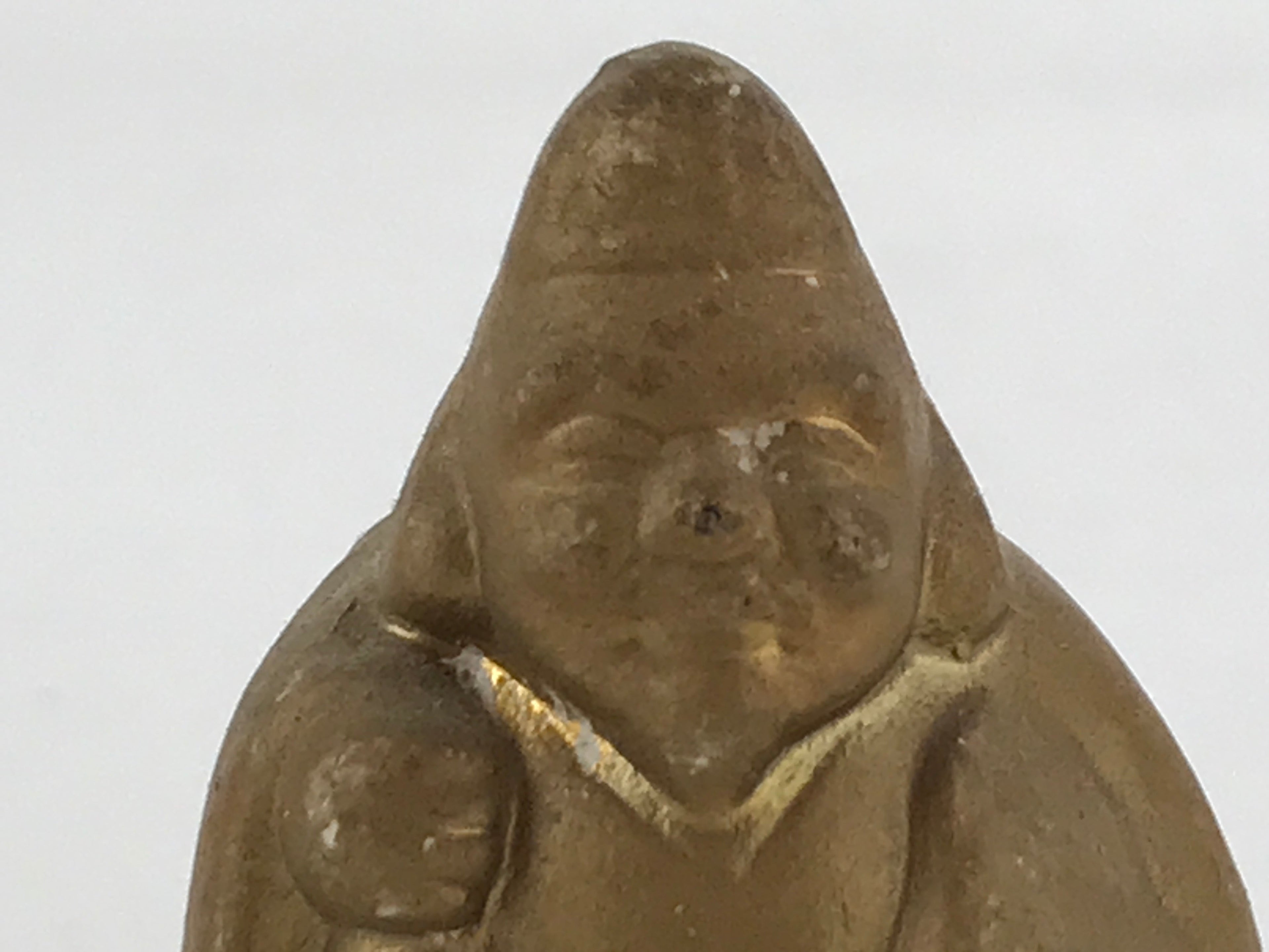 Japanese Ceramic Ebisu Figurine 7 Lucky Gods Statue Wealth Prosperity Gold BD929