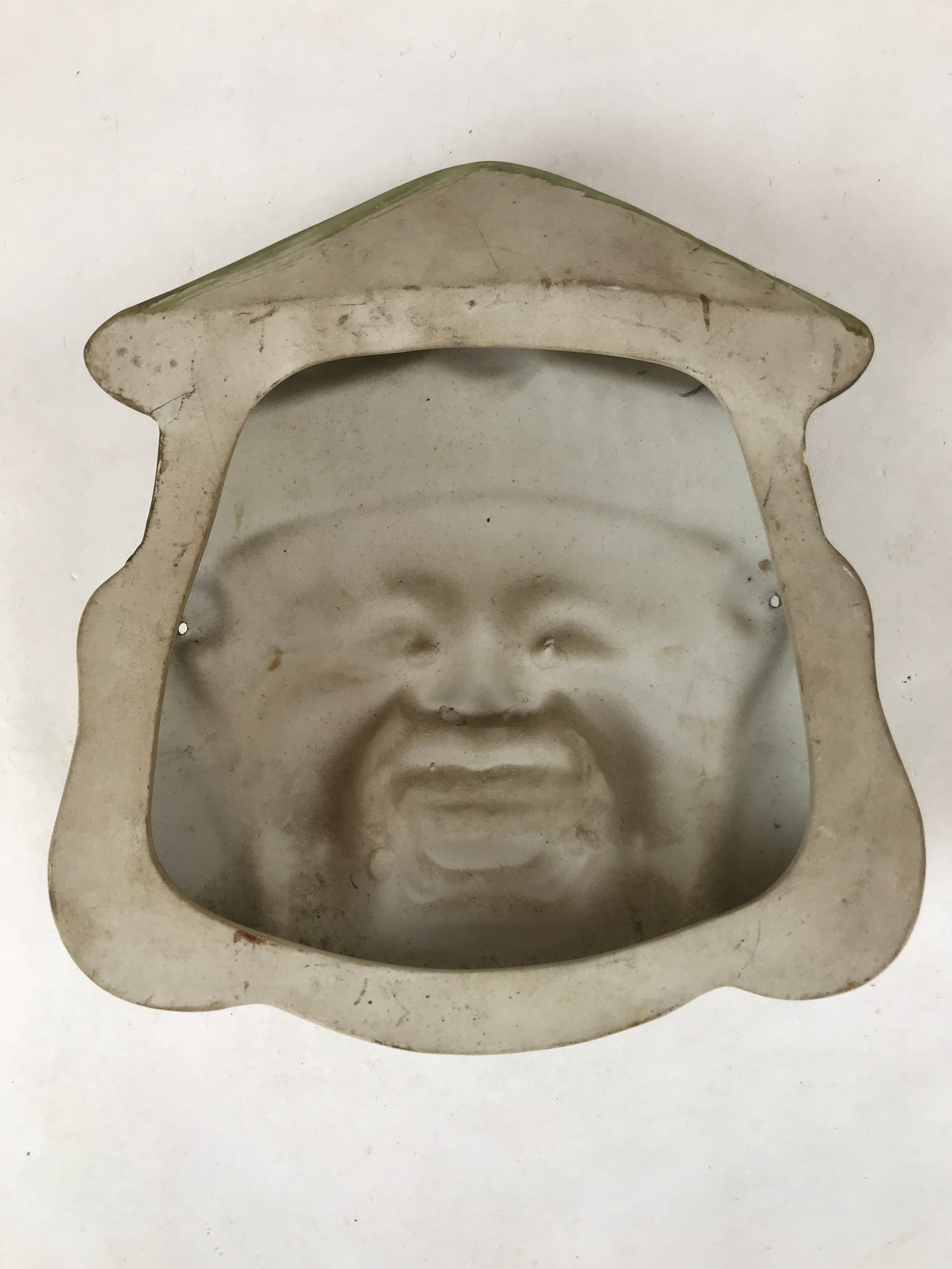 Japanese Ceramic Ebisu Mask Vtg Seven Lucky Gods Good Fortune Figurine OM36