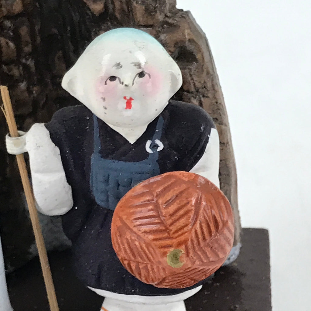 Japanese Ceramic Figurine Tojinbo Souvenir Vtg Buddhist Monk Pilgrimage KF695