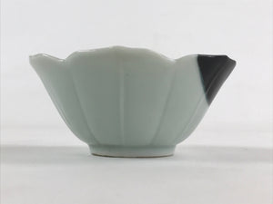 Japanese Ceramic Flower Bud Side Dish Bowl Vtg White Plate Yakimono PY485