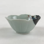 Japanese Ceramic Flower Bud Side Dish Bowl Vtg White Plate Yakimono PY485