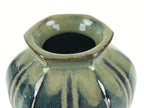 Japanese Ceramic Flower Vase Kabin Ikebana Flower Arrangement Blue Beige FK24