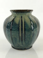 Japanese Ceramic Flower Vase Kabin Ikebana Flower Arrangement Blue Beige FK24