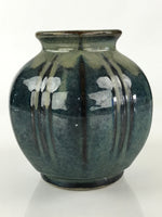 Japanese Ceramic Flower Vase Kabin Ikebana Flower Arrangement Blue Beige FK24