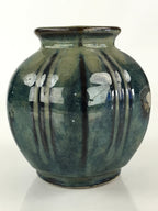 Japanese Ceramic Flower Vase Kabin Ikebana Flower Arrangement Blue Beige FK24