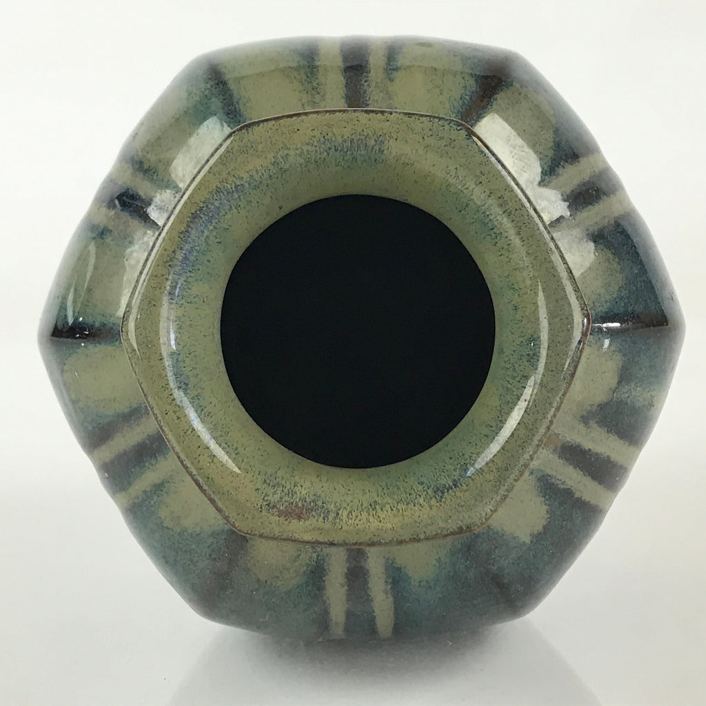Japanese Ceramic Flower Vase Kabin Ikebana Flower Arrangement Blue Beige FK24