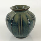 Japanese Ceramic Flower Vase Kabin Ikebana Flower Arrangement Blue Beige FK24