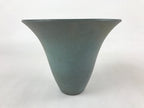 Japanese Ceramic Flower Vase Kabin Vtg Ikebana Flower Arrangement Blue FK76