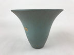 Japanese Ceramic Flower Vase Kabin Vtg Ikebana Flower Arrangement Blue FK76