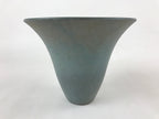 Japanese Ceramic Flower Vase Kabin Vtg Ikebana Flower Arrangement Blue FK76