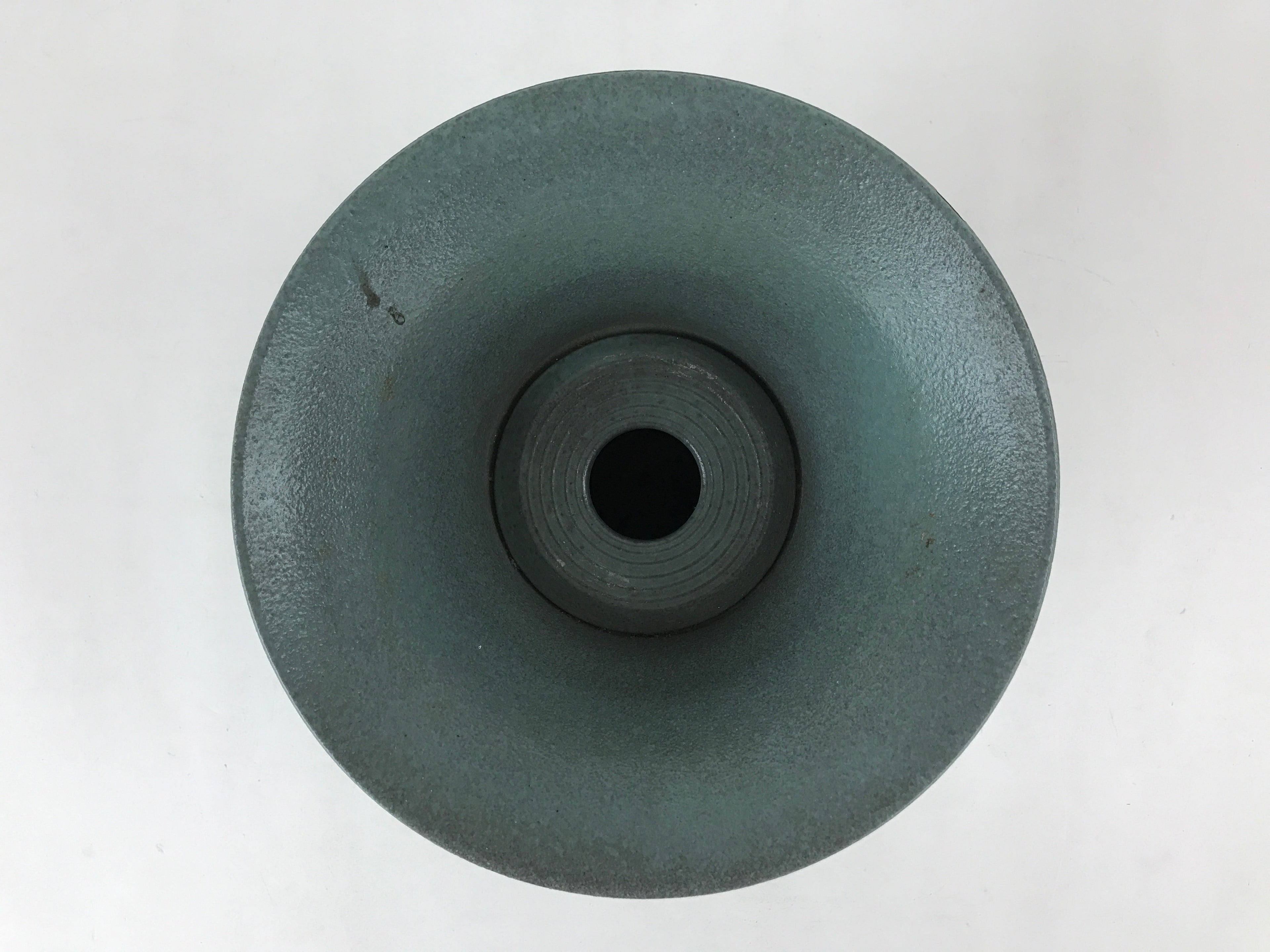 Japanese Ceramic Flower Vase Kabin Vtg Ikebana Flower Arrangement Blue FK76