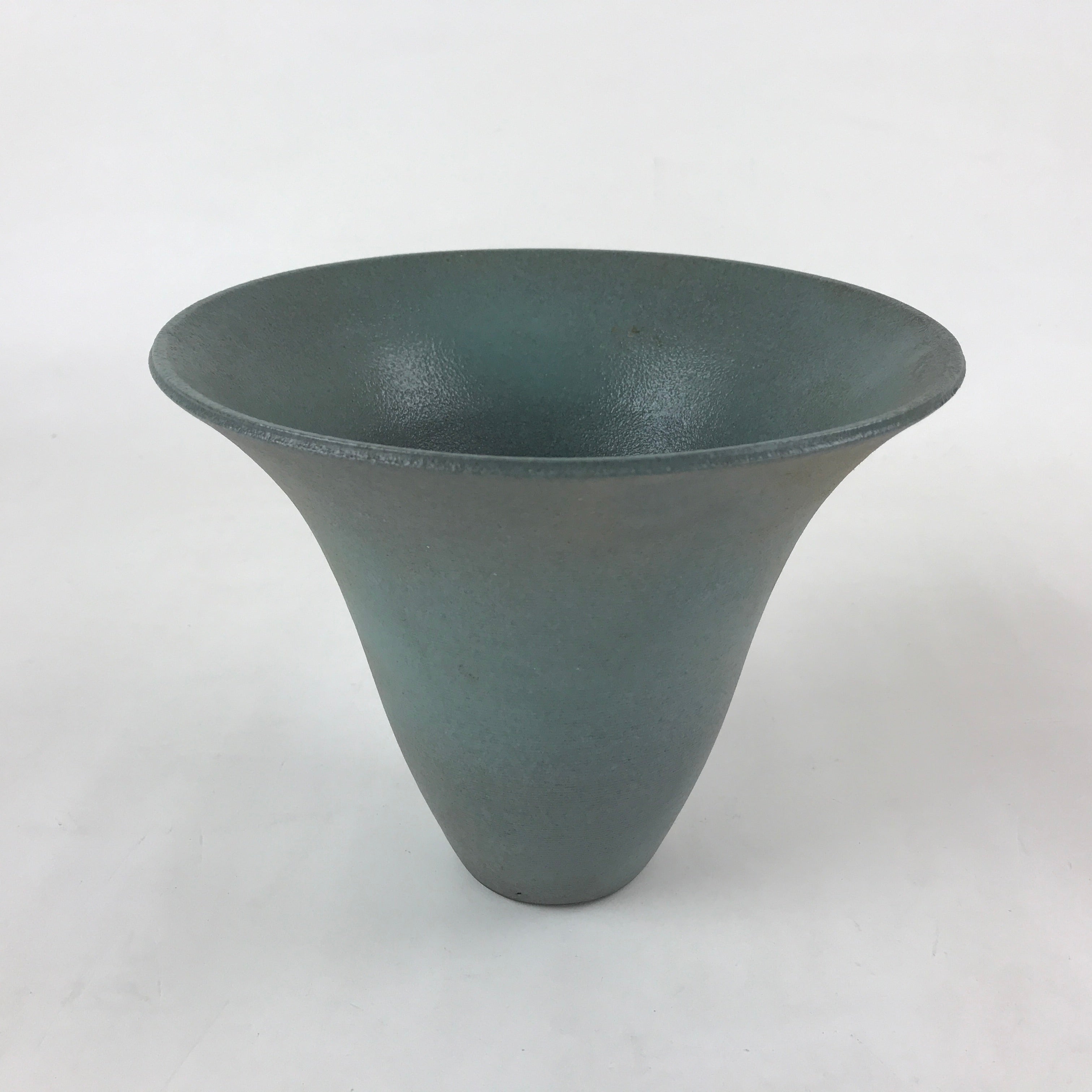 Japanese Ceramic Flower Vase Kabin Vtg Ikebana Flower Arrangement Blue FK76