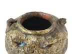 Japanese Ceramic Flower Vase Kabin Vtg Ikebana Flower Arrangement Brown FK77
