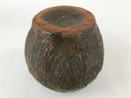 Japanese Ceramic Flower Vase Kabin Vtg Ikebana Flower Arrangement Brown FK77