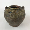 Japanese Ceramic Flower Vase Kabin Vtg Ikebana Flower Arrangement Brown FK77