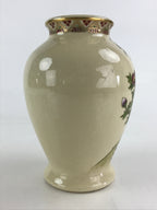 Japanese Ceramic Flower Vase Satsuma ware Vtg Kabin Ikebana Arrangement FK44