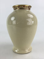 Japanese Ceramic Flower Vase Satsuma ware Vtg Kabin Ikebana Arrangement FK44