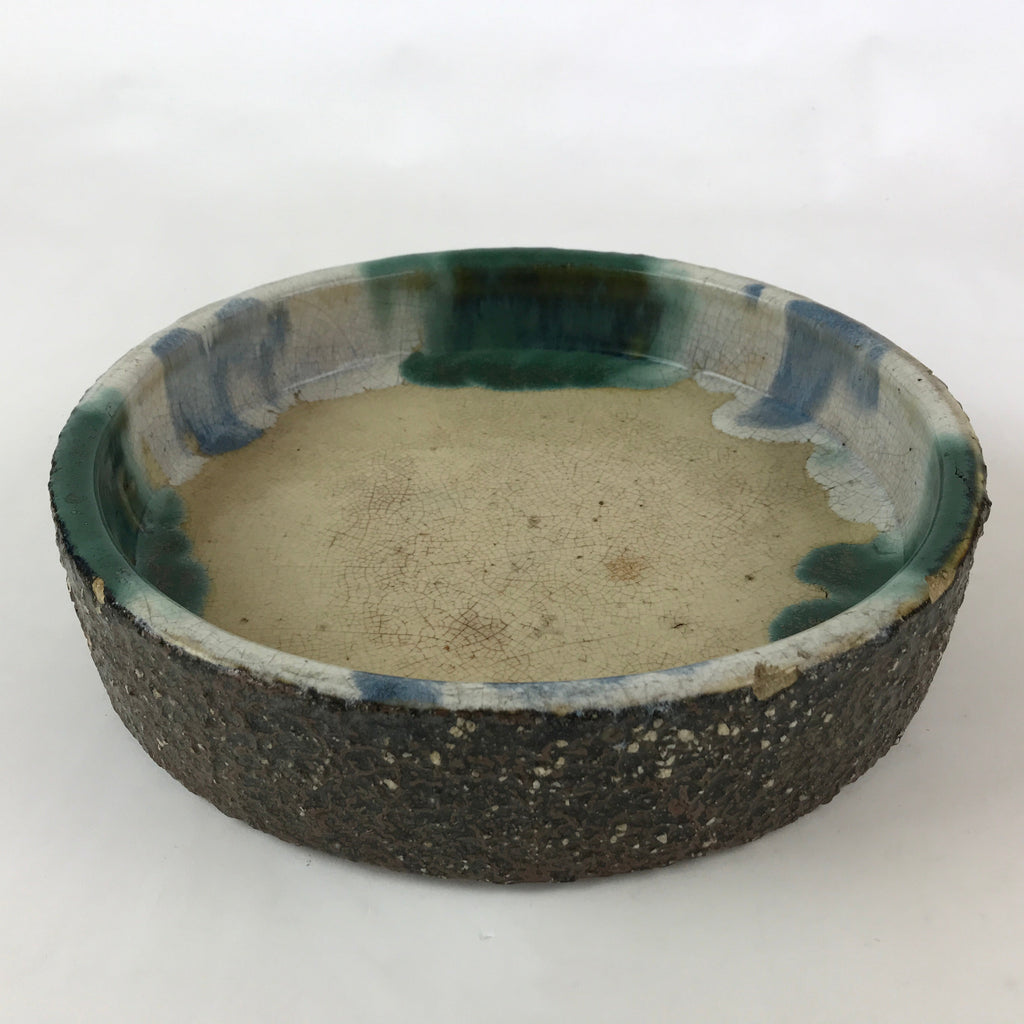 Japanese Ceramic Flower Vase Suiban Vtg Pottery Ikebana Arrangement Kado PY402