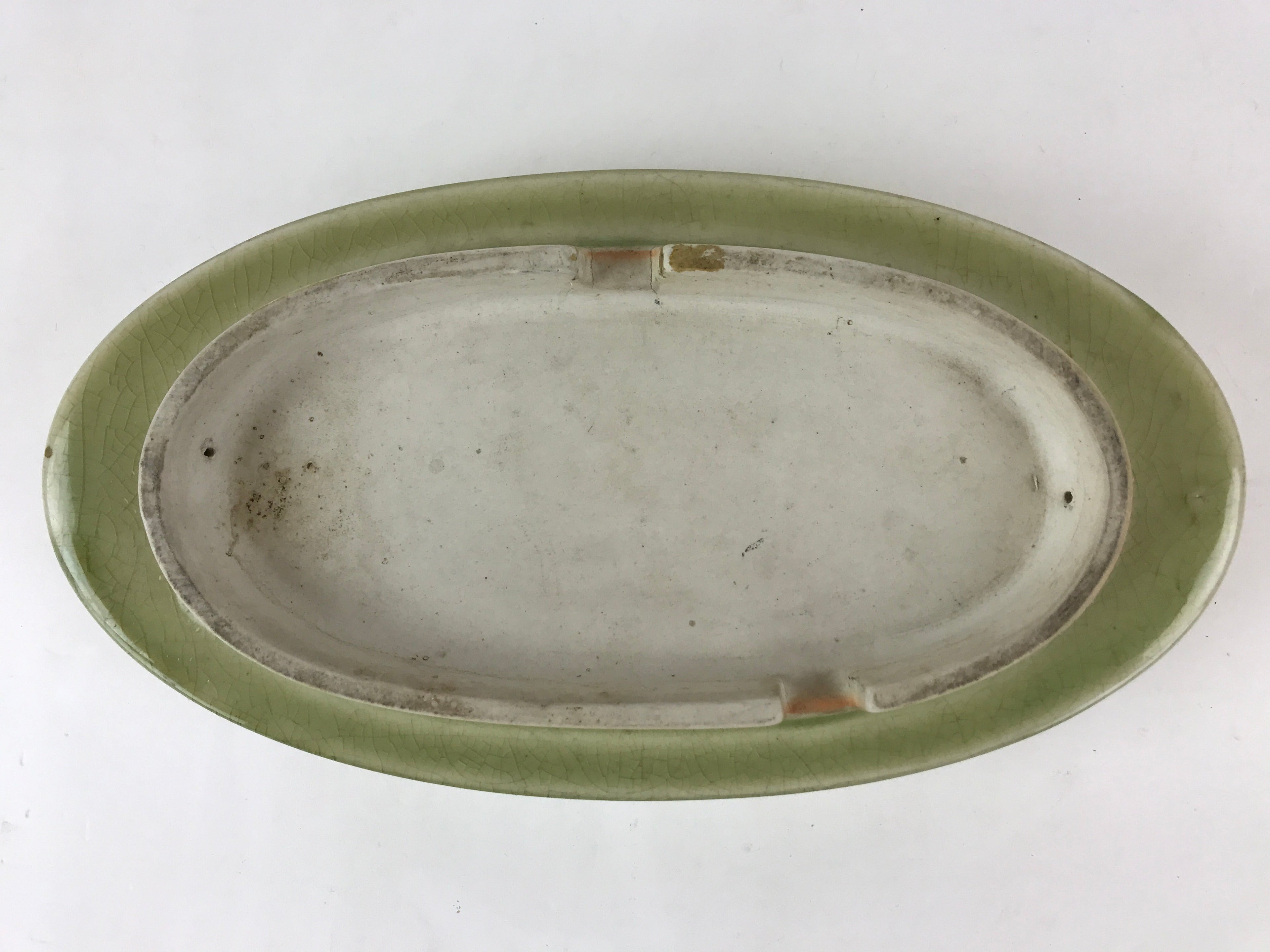 Japanese Ceramic Flower Vase Suiban Vtg Pottery Ikebana Arrangement Kado PY406