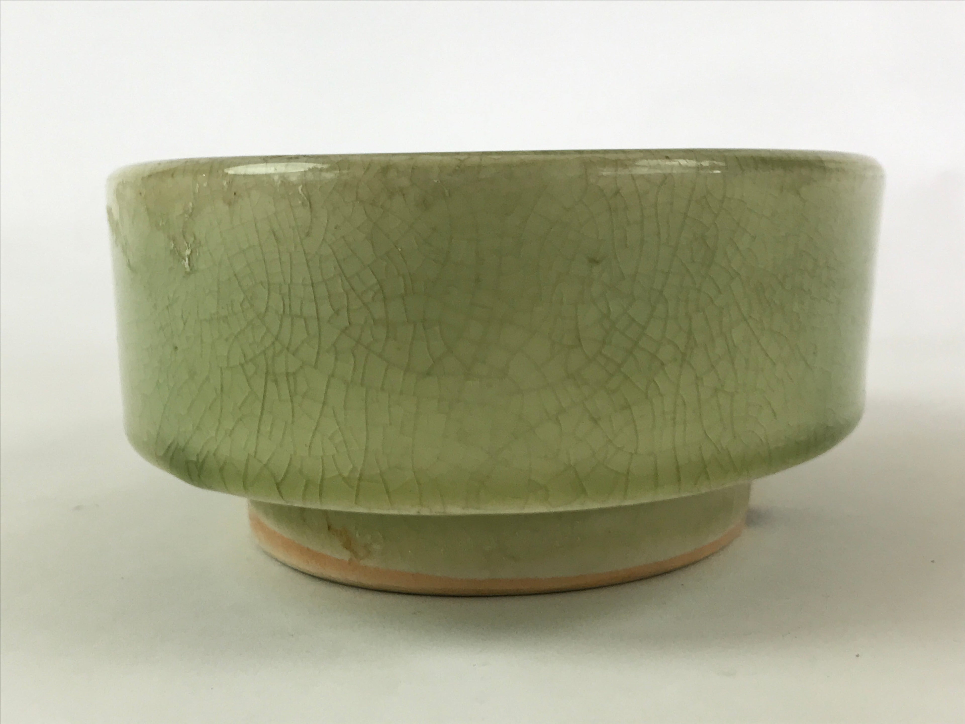 Japanese Ceramic Flower Vase Suiban Vtg Pottery Ikebana Arrangement Kado PY406