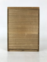 Japanese Ceramic Flower Vase Vtg Crane Neck Brown Ash Glaze Pottery w/Box PX776