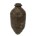 Japanese Ceramic Flower Vase Vtg Ikebana Kabin Amphora Sake Bottle Brown FK193