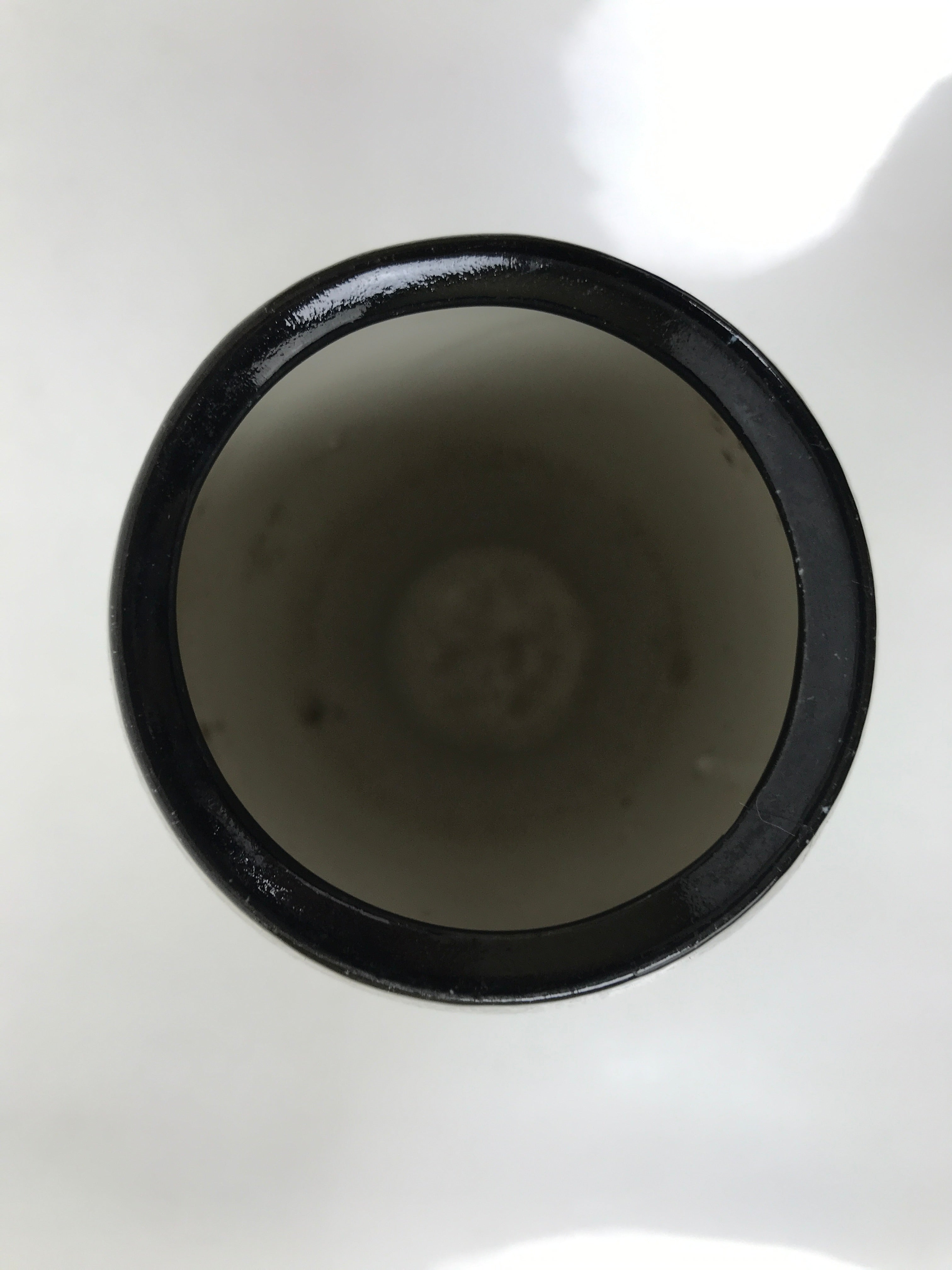 Japanese Ceramic Flower Vase Vtg Ikebana Kabin Brown Black White Magatama FK197