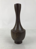 Japanese Ceramic Flower Vase Vtg Ikebana Kabin Brown Crane Neck Pottery FK189