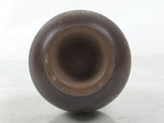 Japanese Ceramic Flower Vase Vtg Ikebana Kabin Brown Crane Neck Pottery FK189