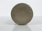 Japanese Ceramic Flower Vase Vtg Ikebana Kabin Cylindrical White Brown FK231