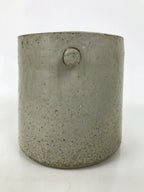 Japanese Ceramic Flower Vase Vtg Ikebana Kabin Shigaraki Ware Gray FK195