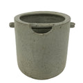 Japanese Ceramic Flower Vase Vtg Ikebana Kabin Shigaraki Ware Gray FK195