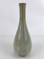 Japanese Ceramic Flower Vase Vtg Kabin Crane Neck Glass Glaze FK147
