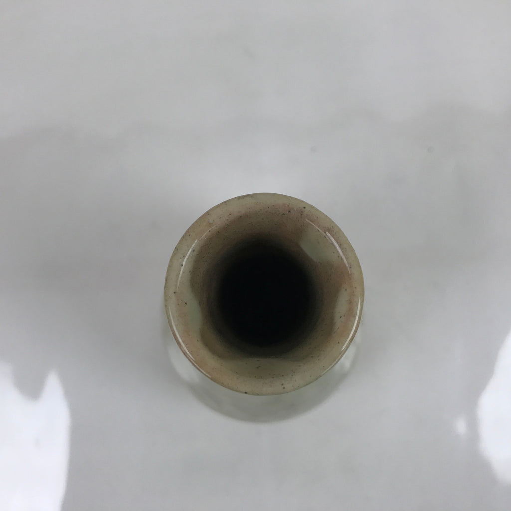 Japanese Ceramic Flower Vase Vtg Kabin Crane Neck Glass Glaze FK147