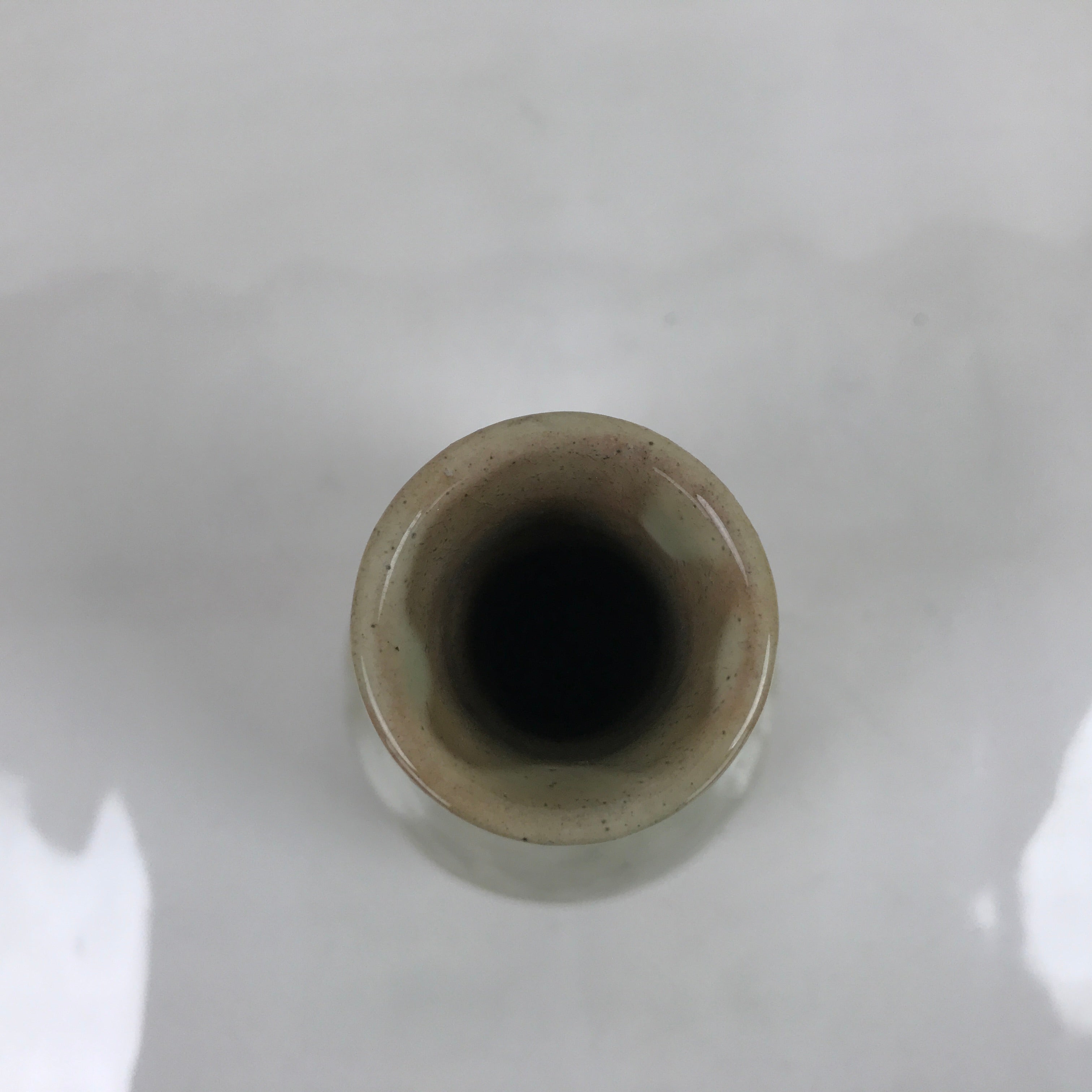 Japanese Ceramic Flower Vase Vtg Kabin Crane Neck Glass Glaze FK147